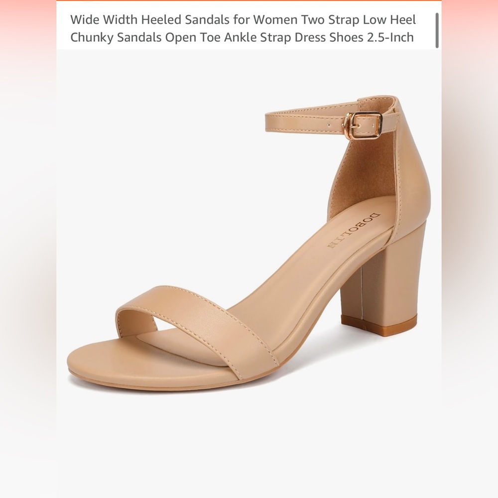 DOBOLIN Wide Width Heeled Sandals for Women
